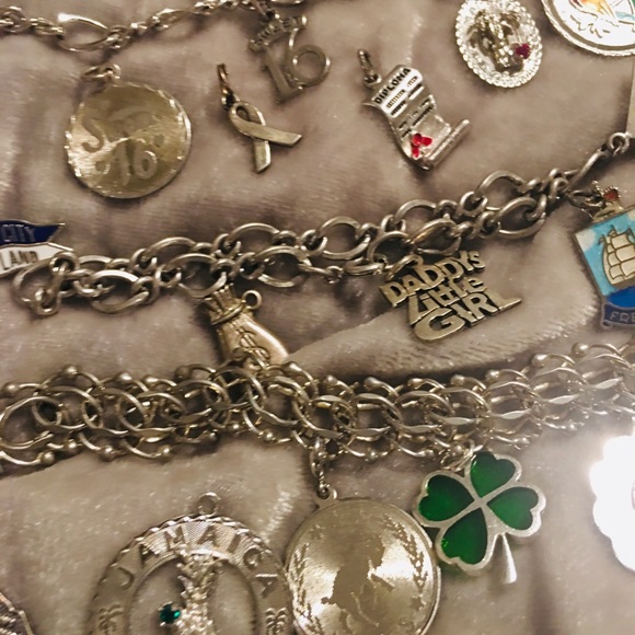 Sterling Silver 925 Charm Bracelet Lot with additional Charms. “NOT SCRAP”! - Picture 15 of 16